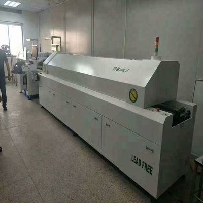 Chain Rail Type Reflow Soldering Machine , 8 Zone PC Control SMD Reflow Oven